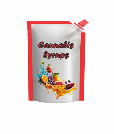 Custom Printed Spout Pouch 100ml 200ml 250ml  For Cannabis syrups and CBD Infused drinks